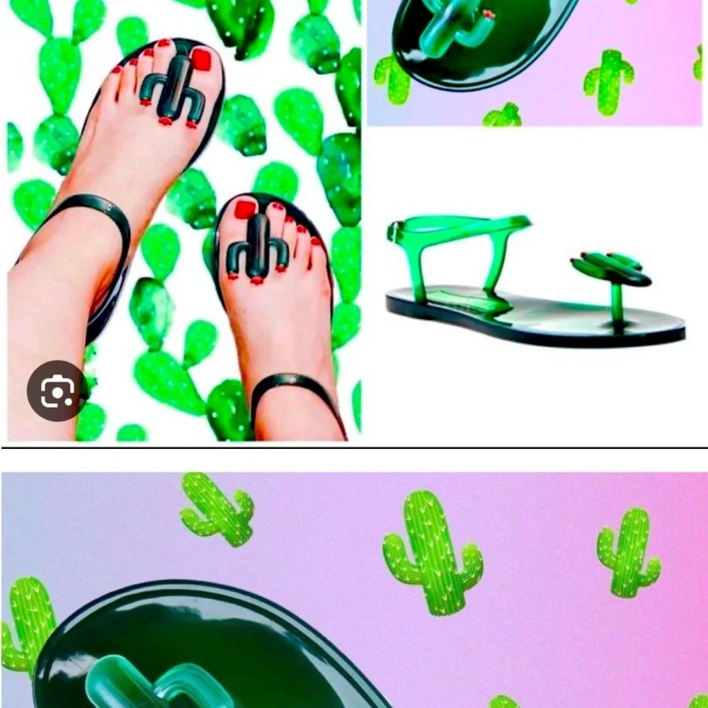 🌵NEW Katy Perry Jelly Sandals – “Smell Me” Cactus Toe, Size 8 - Picture 7 of 7